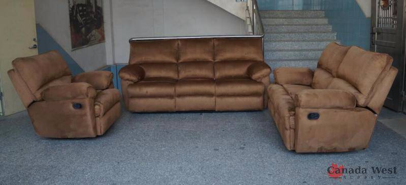 NEW 3 PCS MICROFIBER COUCH SET YR0068