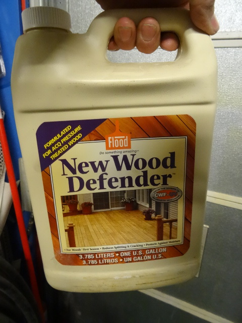lot 144 image: NEW LOT QTY 6 Gallons Flood Wood Defender Sealant $180 retail