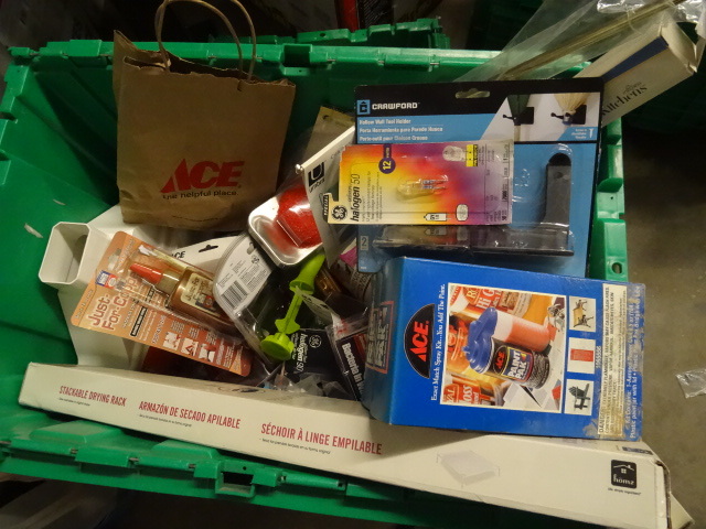 lot 149 image: NEW ENTIRE BIN Misc Hardware items . See Pictures for Contents. GREEN BIN NOT INCLUDED