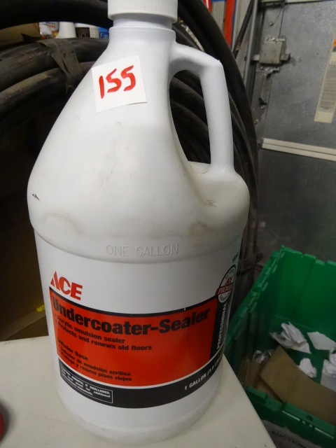 lot 155 image: NEW LOT Qty 4 Gallons Undercoater-Sealer and Qty 1 Gallon Hot Trax IndoorOutdoor Acrylic Epoxy Floor Paint