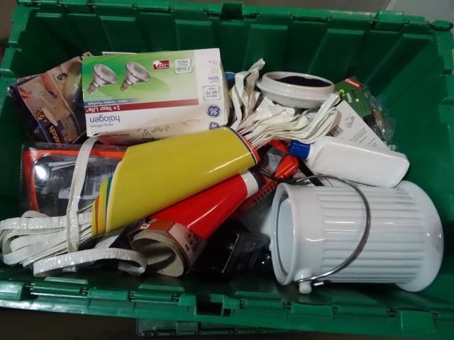 lot 35 image: NEW ENTIRE BIN Miscellaneous Hardware Items GREEN BIN NOT INCLUDED