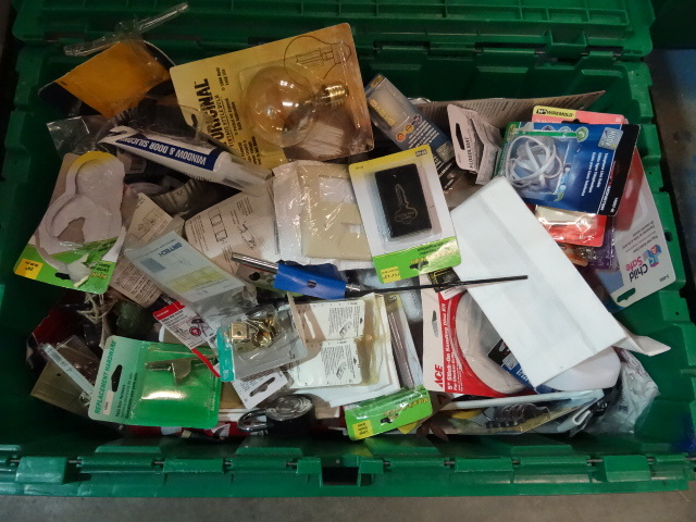 lot 123 image: NEW ENTIRE BIN Misc Hardware items . See Pictures for Contents. GREEN BIN NOT INCLUDED