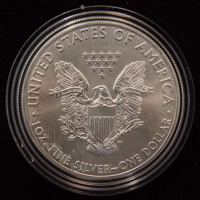 2015 AMERICAN SILVER EAGLE 1 TROY OZ. .999 FINE SILVER DOLLAR IN CAPSULE