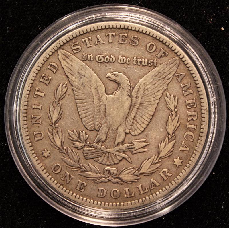 1883 MORGAN SILVER DOLLAR VF IN AIRTITE HOLDER