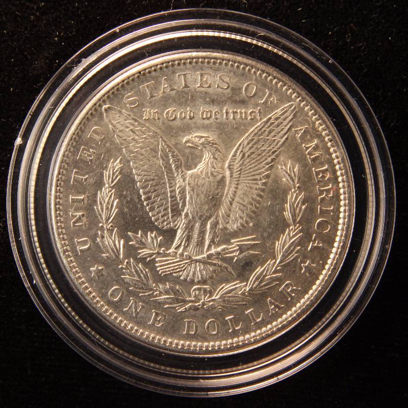1890 MORGAN SILVER DOLLAR UNC IN AIRTITE HOLDER