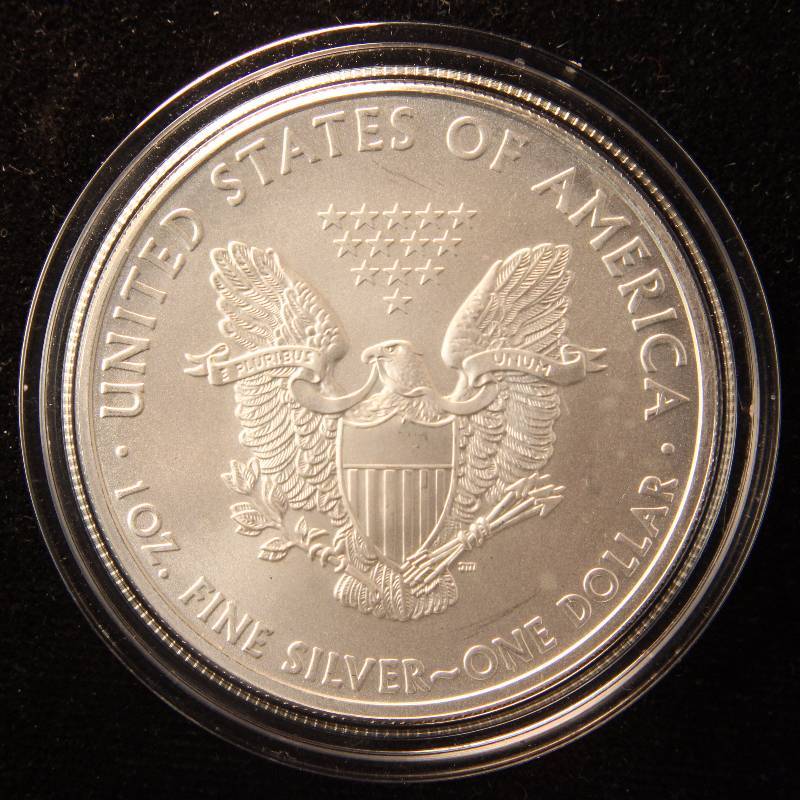2010 AMERICAN SILVER EAGLE 1 TROY OZ. .999 FINE SILVER DOLLAR IN AIRTITE CAPSULE