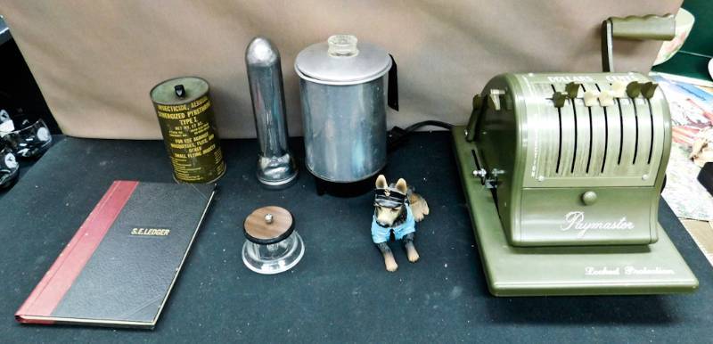 desk items from a paymasters desk