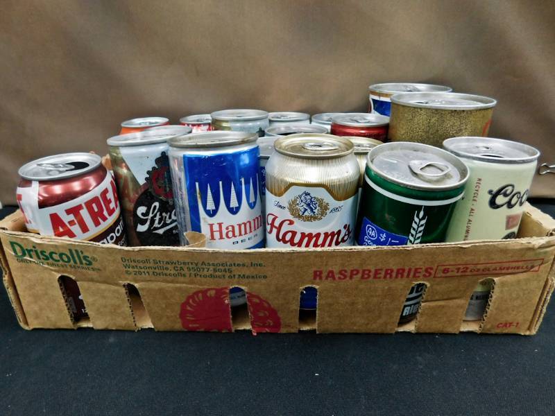 Vintage collectible beer cans