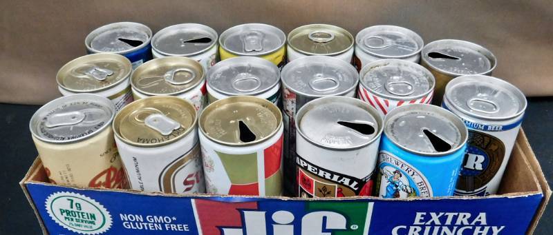 Vintage collectible beer cans