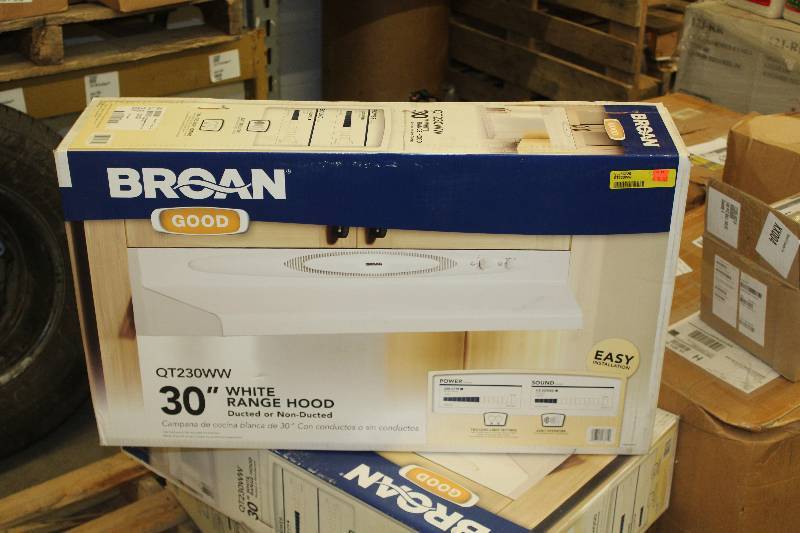 lot 45 image: Broan 30in. White Range Hood