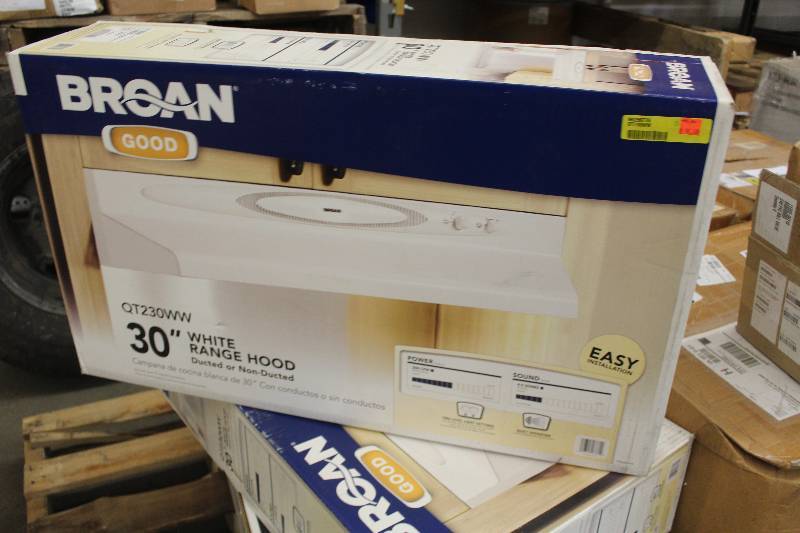 lot 46 image: Broan 30in. White Range Hood