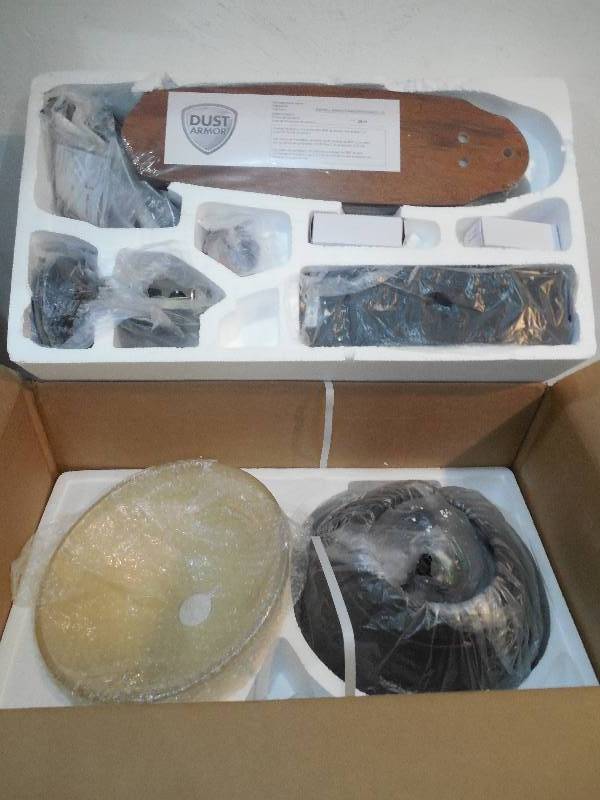 lot 65 image: Hunter Louden 46-in Premier Bronze Flush Mount Indoor Ceiling Fan with Light Kit