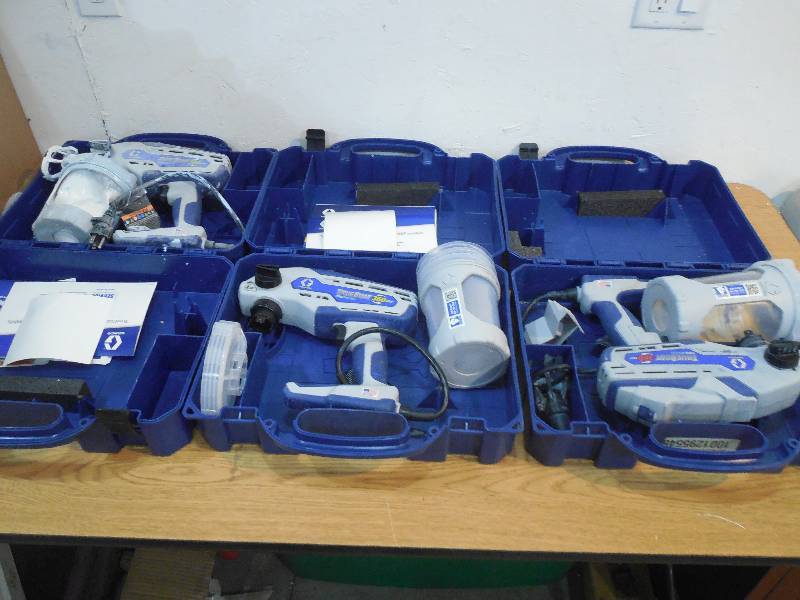 lot 69 image: Graco TrueCoat 360 Airless Paint Sprayer Lot of 3 for parts or repair