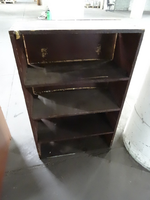 lot 13 image: Vintage wood book shelf. 29 x 12 x ...