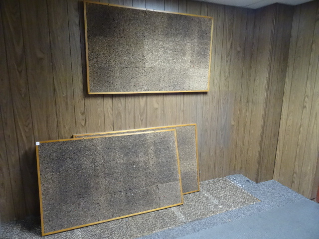 lot 17 image: 60 x 36 cork boards. Qty 3...