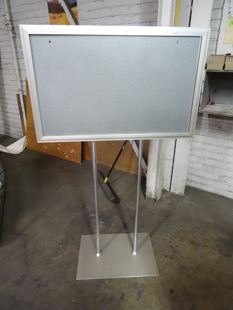 lot 34 image: 36 x 60 floor standing cork board. ...