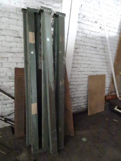 lot 38 image: Tear drop pallet rack beams. 78 x 3...