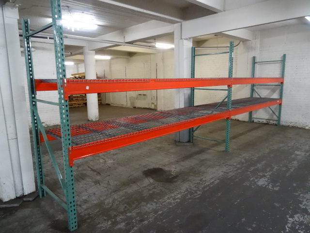 lot 70 image: Tear drop pallet rack section. 3 up...