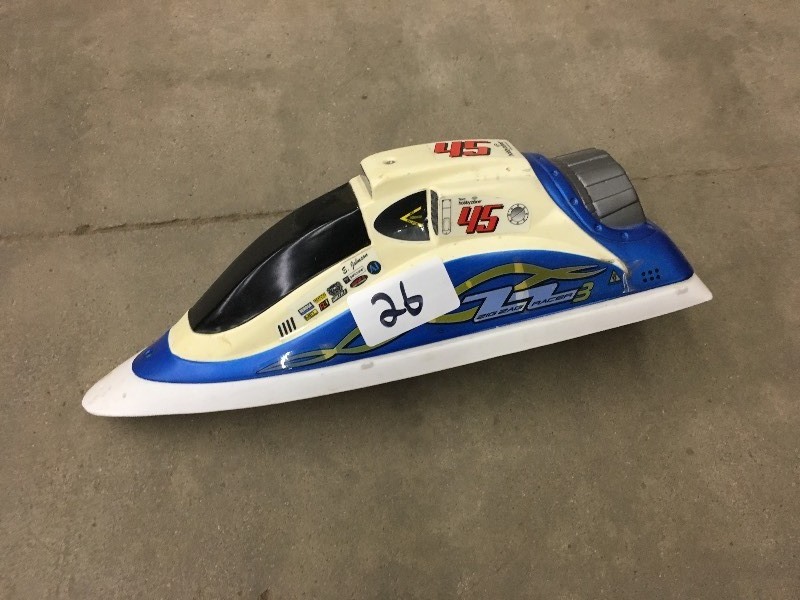 lot 26 image: Zig-Zag Racer 16 Powered Race Boat...