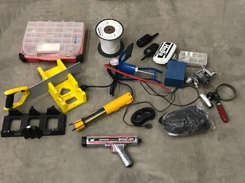 lot 39 image: Box Of Assorted Miter Saw Set, Air...