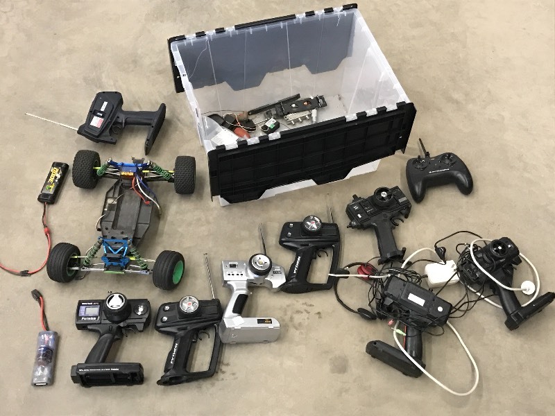lot 38 image: Tote Of Assorted RC Car & Assorted ...