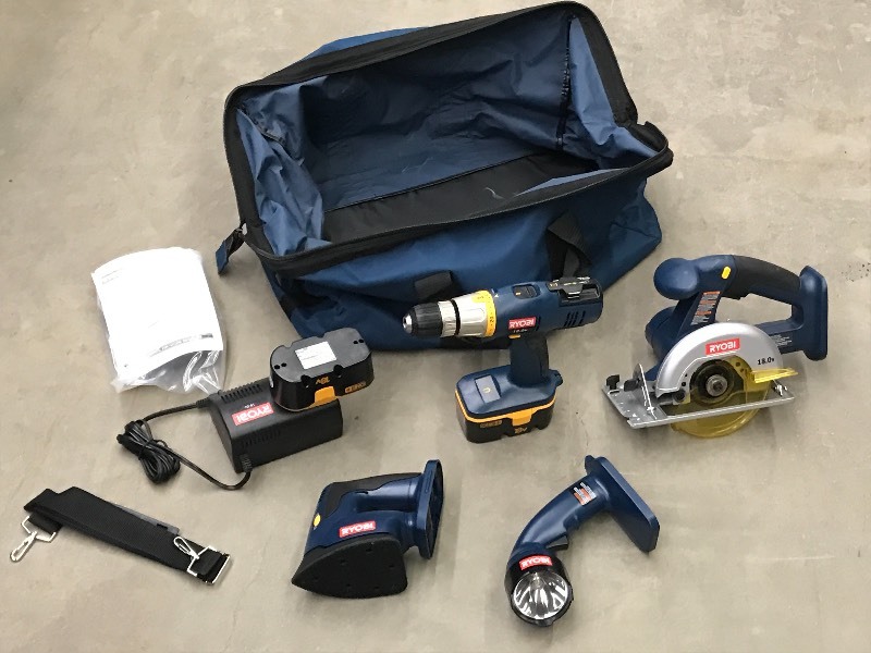 lot 70 image: Like New Ryobi 18Volt Cordless Tool...