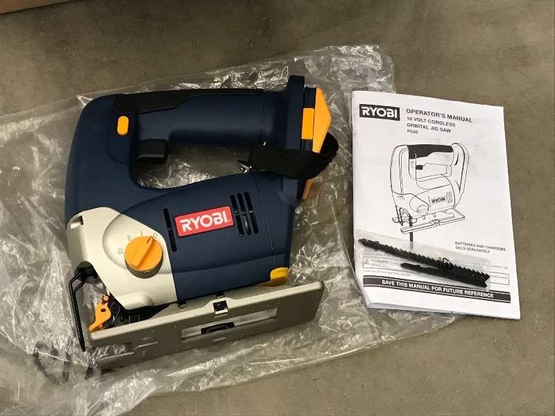 lot 82 image: Unused Ryobi 18Volt Jigsaw, Tool On...