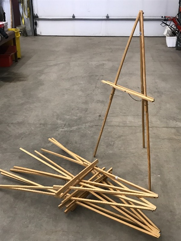 lot 112 image: Lot Of (5) Wooden Folding Easels ...