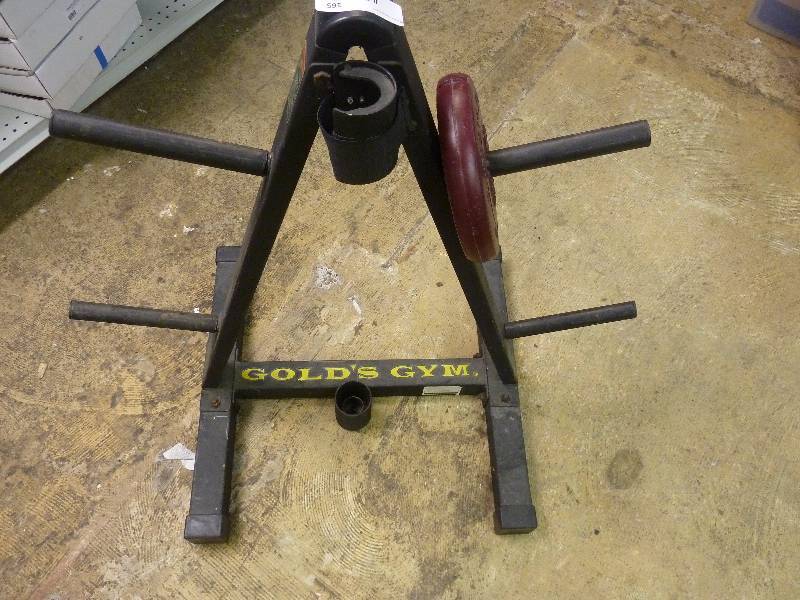lot 165 image: Golds Gym Weight Rack