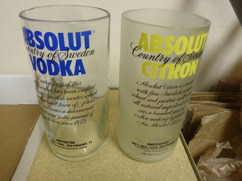 lot 171 image: Absolute Vodka Vases