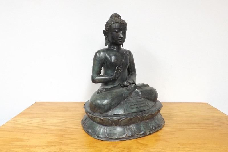 Vintage Large Brass Buddha Statue