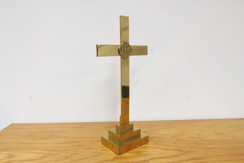 Large Brass Catholic 17 Alter Cross