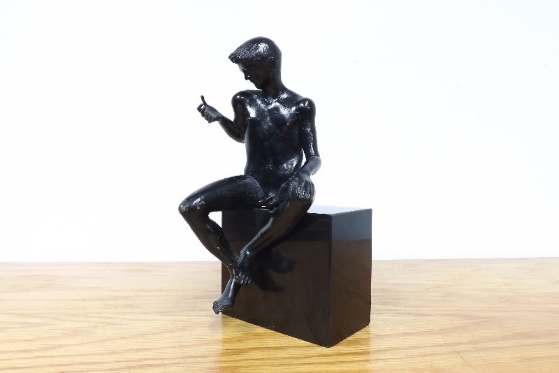 HEAVY Bronze Male Figure Statue