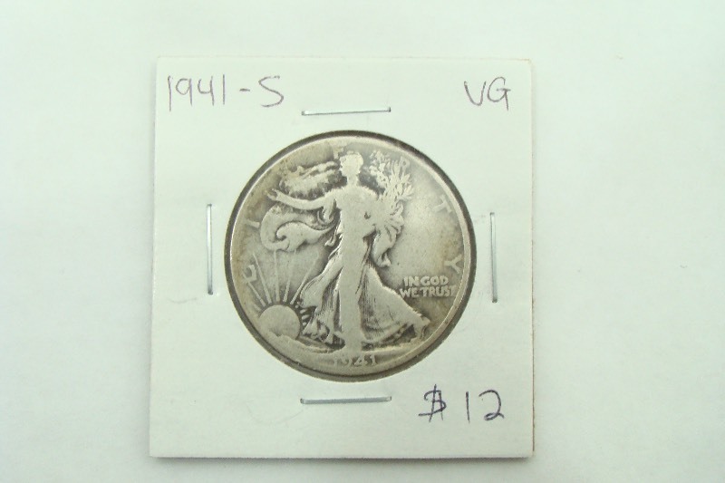 1941-S and 1942-P Walking Liberty Silver Half Dollars