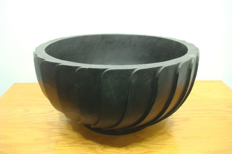 HUGE 23.5 Diameter Wood Carved Bowl
