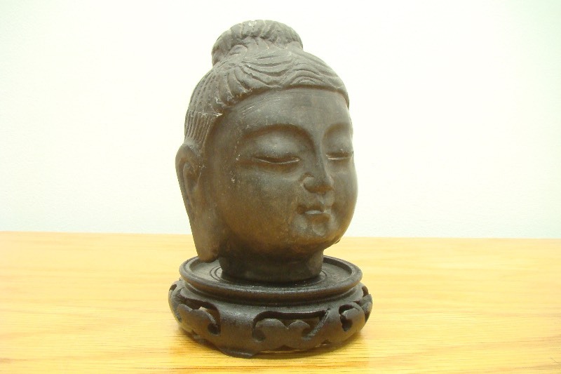 7 Stone Carved Buddha Bust