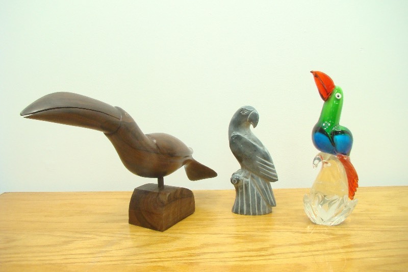 Lot of 3 Parrot, Toucan, Etc. Figures