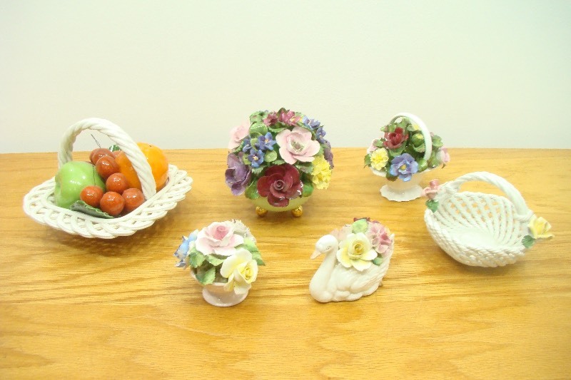Lot of Ceramic Flower Baskets etc.