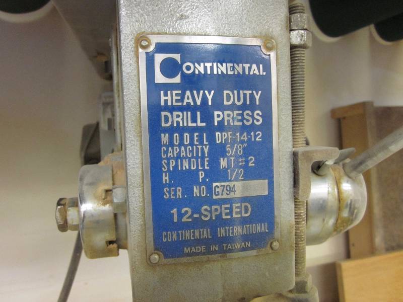 Continental Drill Press | Professional Woodworking Equipment Auction