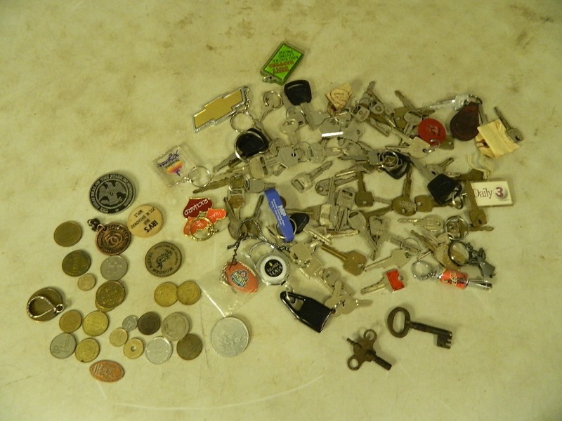 lot 29 image: Keys, Coins, and Tokens