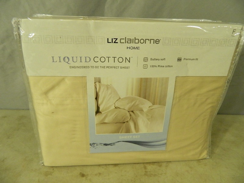 lot 45 image: New Liz Claiborne 300 Threat Count Fullsize Sheet Set