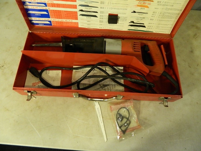 lot 64 image: Milwaukee Sawzall in Case