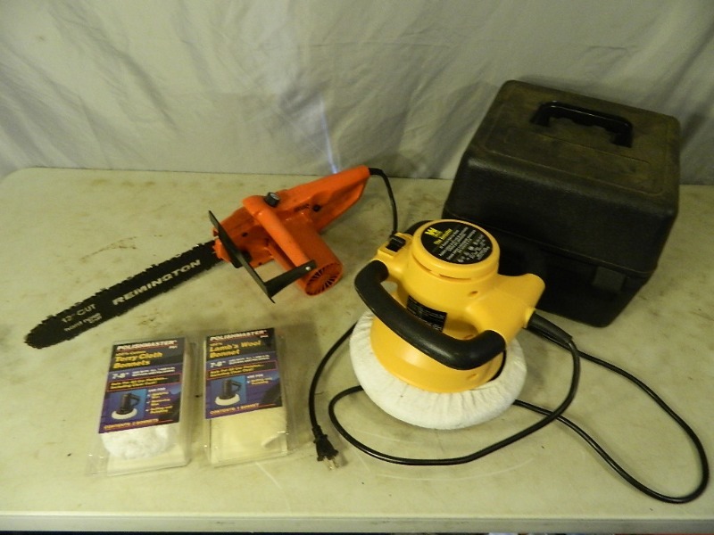 lot 68 image: Buffer and Chainsaw