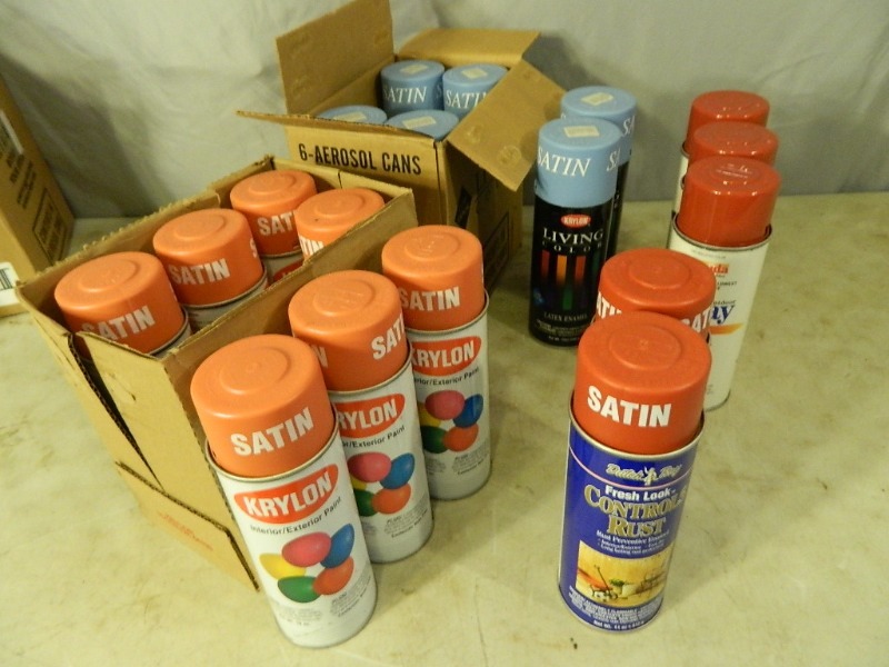 lot 76 image: 18 New Cans of Spray Paint