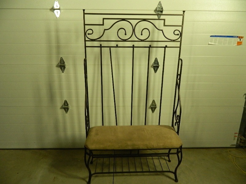 lot 178 image: Entry Bench  Coat Rack