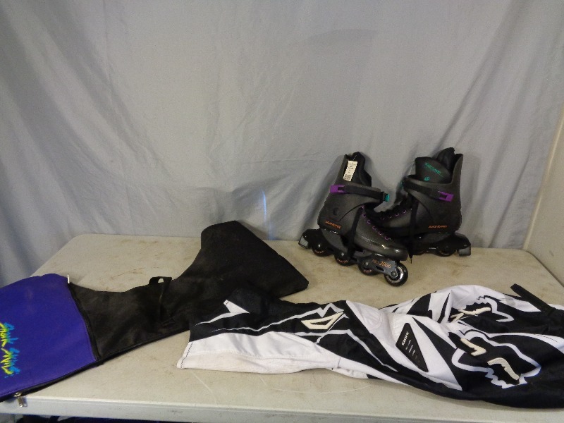 lot 214 image: New Rollerblades, Fox Racing Pants, and More.