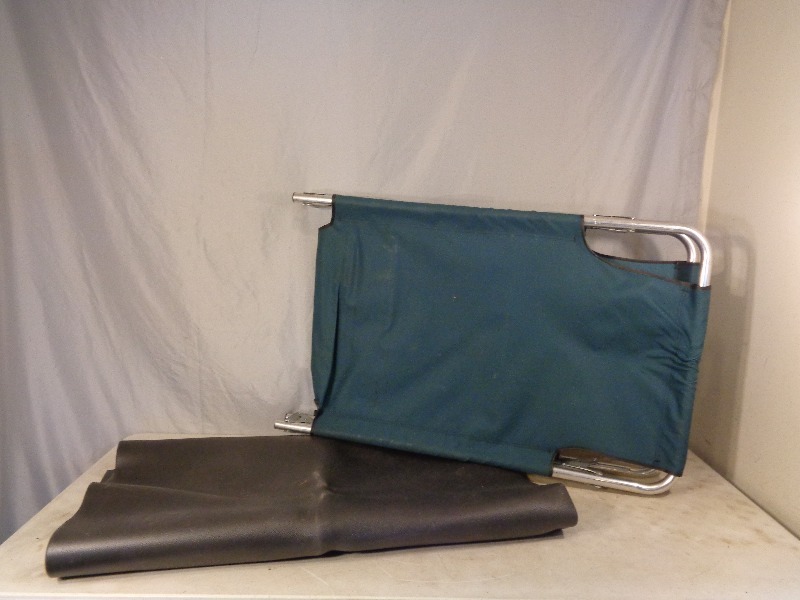 lot 222 image: Exercise Mat and Coleman Folding Cot