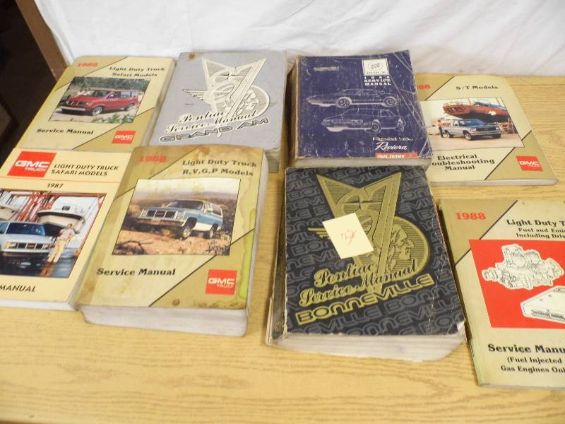 1980s Vehicle Service Manuals