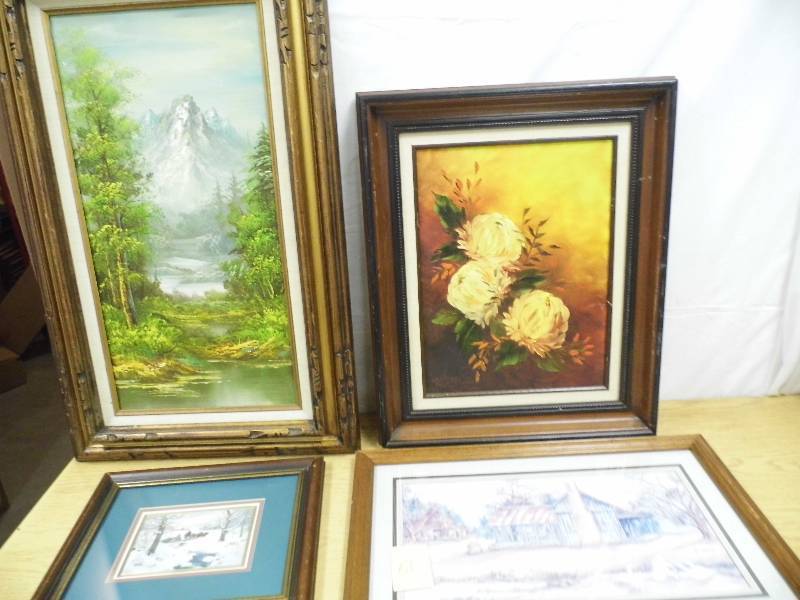 2 Oil Paintings and 2 Prints