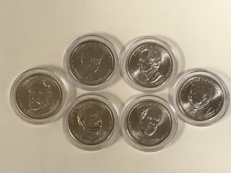 lot 16 image: (6) Uncirculated U.S. Presidential ...